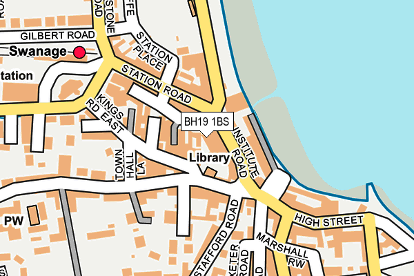 BH19 1BS map - OS OpenMap – Local (Ordnance Survey)