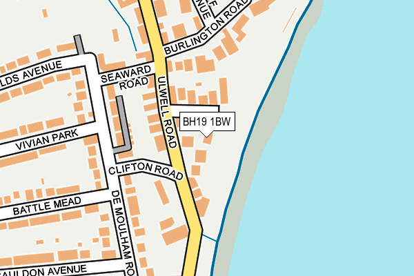 BH19 1BW map - OS OpenMap – Local (Ordnance Survey)