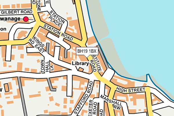 BH19 1BX map - OS OpenMap – Local (Ordnance Survey)