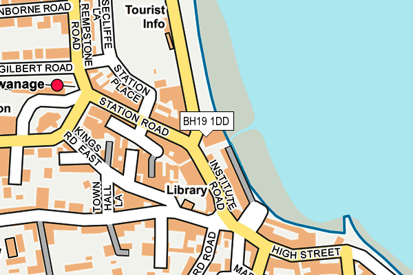BH19 1DD map - OS OpenMap – Local (Ordnance Survey)