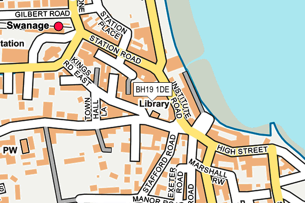 BH19 1DE map - OS OpenMap – Local (Ordnance Survey)