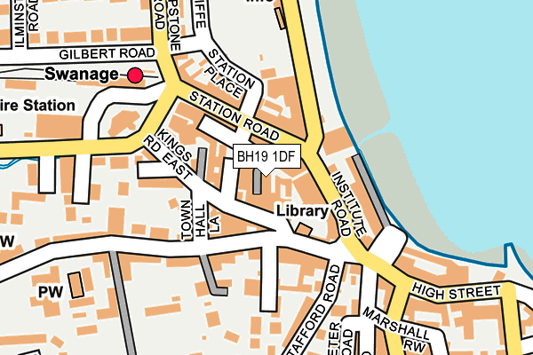 BH19 1DF map - OS OpenMap – Local (Ordnance Survey)