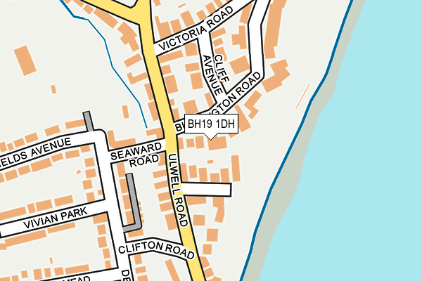 BH19 1DH map - OS OpenMap – Local (Ordnance Survey)