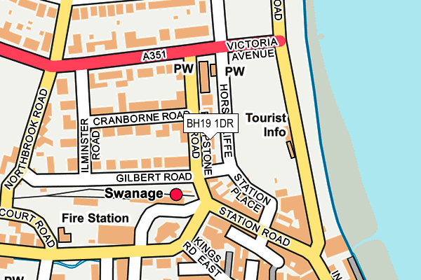 BH19 1DR map - OS OpenMap – Local (Ordnance Survey)