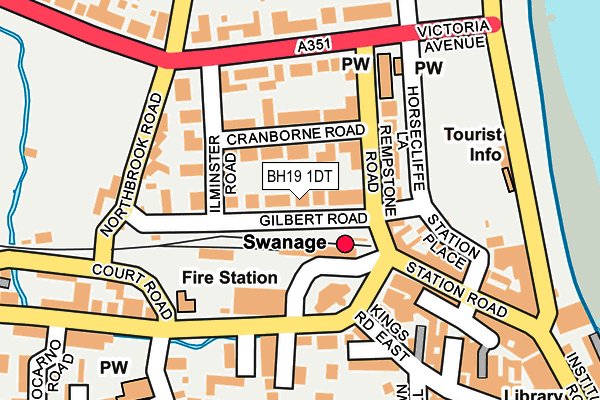 BH19 1DT map - OS OpenMap – Local (Ordnance Survey)