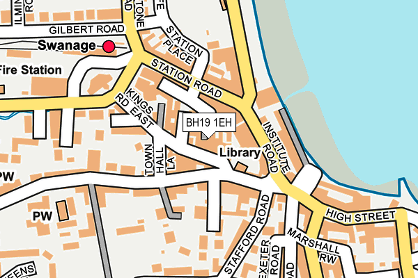 BH19 1EH map - OS OpenMap – Local (Ordnance Survey)