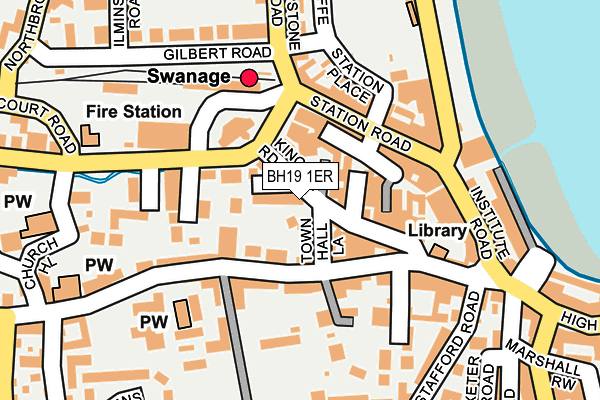 BH19 1ER map - OS OpenMap – Local (Ordnance Survey)