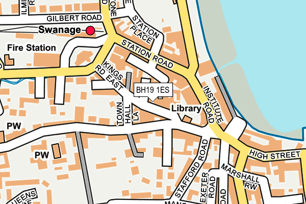 BH19 1ES map - OS OpenMap – Local (Ordnance Survey)