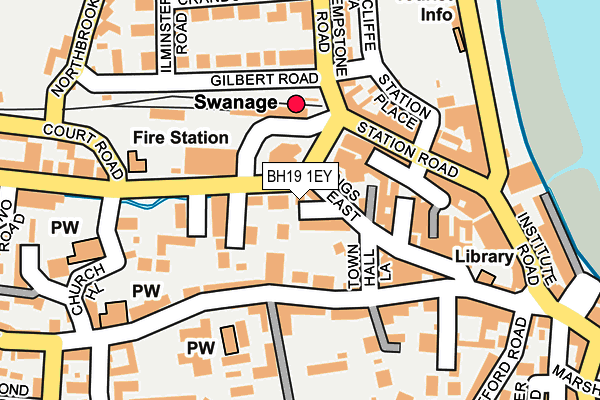 BH19 1EY map - OS OpenMap – Local (Ordnance Survey)