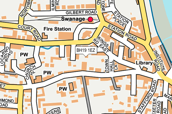 BH19 1EZ map - OS OpenMap – Local (Ordnance Survey)