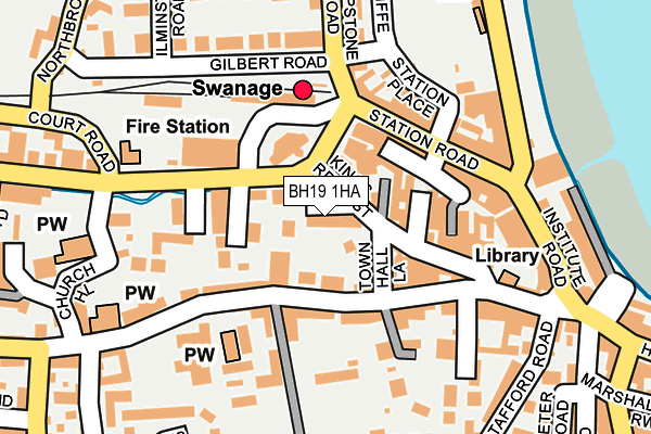 BH19 1HA map - OS OpenMap – Local (Ordnance Survey)