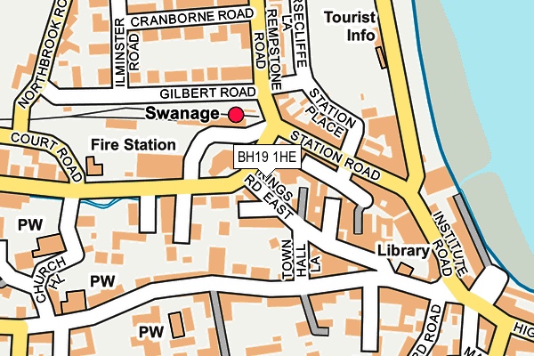 BH19 1HE map - OS OpenMap – Local (Ordnance Survey)