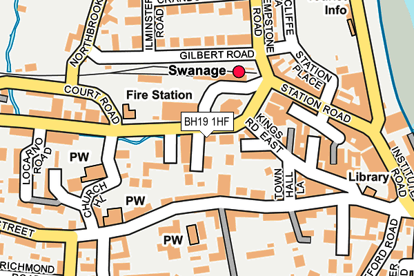BH19 1HF map - OS OpenMap – Local (Ordnance Survey)