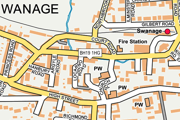 BH19 1HG map - OS OpenMap – Local (Ordnance Survey)