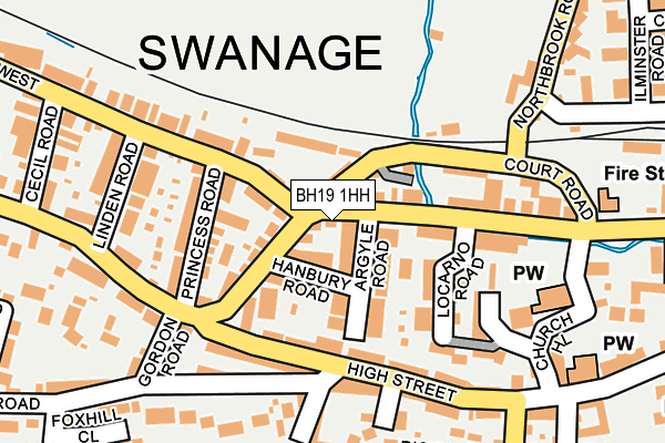 BH19 1HH map - OS OpenMap – Local (Ordnance Survey)