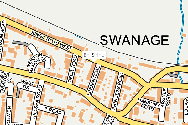 BH19 1HL map - OS OpenMap – Local (Ordnance Survey)