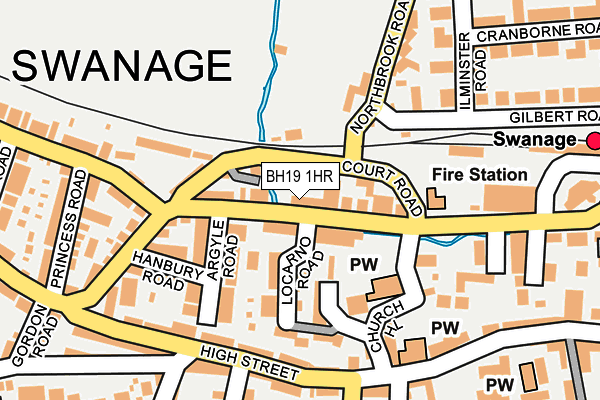 BH19 1HR map - OS OpenMap – Local (Ordnance Survey)