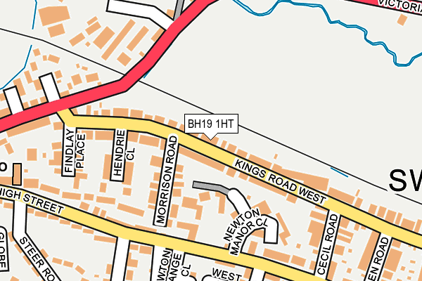 BH19 1HT map - OS OpenMap – Local (Ordnance Survey)