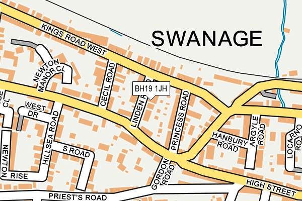 BH19 1JH map - OS OpenMap – Local (Ordnance Survey)