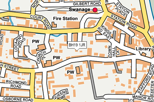 BH19 1JR map - OS OpenMap – Local (Ordnance Survey)