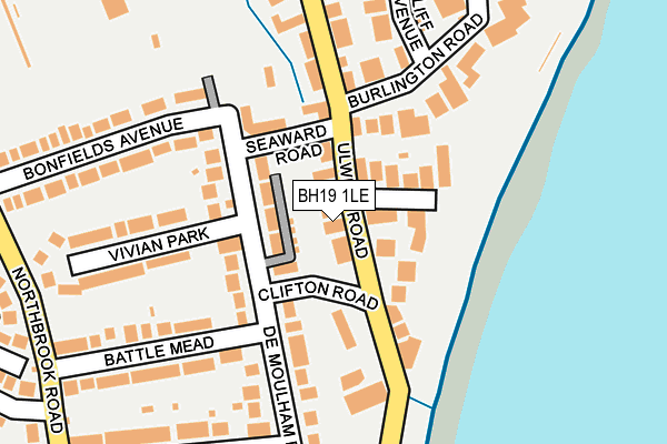 BH19 1LE map - OS OpenMap – Local (Ordnance Survey)