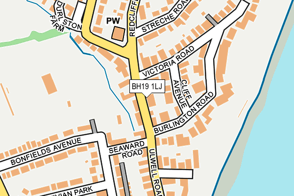BH19 1LJ map - OS OpenMap – Local (Ordnance Survey)