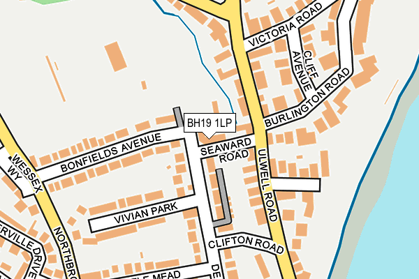 BH19 1LP map - OS OpenMap – Local (Ordnance Survey)