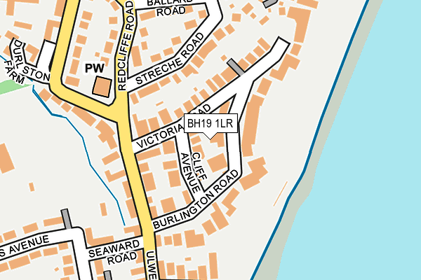 BH19 1LR map - OS OpenMap – Local (Ordnance Survey)