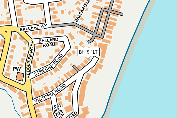 BH19 1LT map - OS OpenMap – Local (Ordnance Survey)