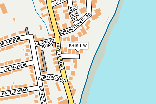 BH19 1LW map - OS OpenMap – Local (Ordnance Survey)