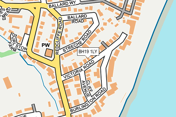 BH19 1LY map - OS OpenMap – Local (Ordnance Survey)
