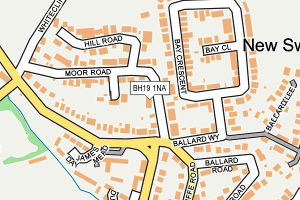 BH19 1NA map - OS OpenMap – Local (Ordnance Survey)