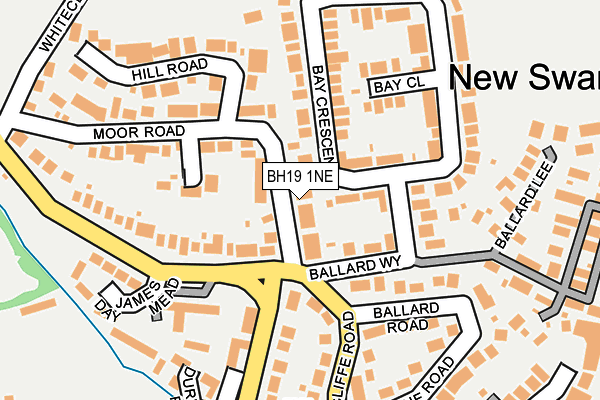BH19 1NE map - OS OpenMap – Local (Ordnance Survey)