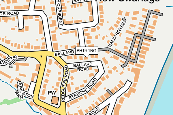 BH19 1NG map - OS OpenMap – Local (Ordnance Survey)