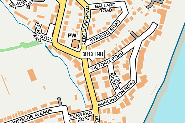 BH19 1NH map - OS OpenMap – Local (Ordnance Survey)