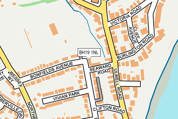 BH19 1NL map - OS OpenMap – Local (Ordnance Survey)