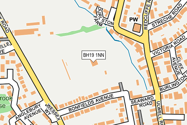 BH19 1NN map - OS OpenMap – Local (Ordnance Survey)