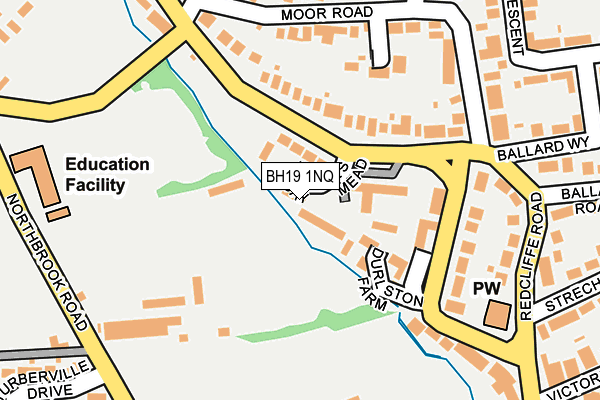BH19 1NQ map - OS OpenMap – Local (Ordnance Survey)