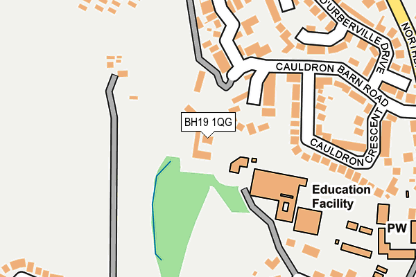 BH19 1QG map - OS OpenMap – Local (Ordnance Survey)