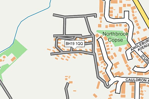 BH19 1QQ map - OS OpenMap – Local (Ordnance Survey)