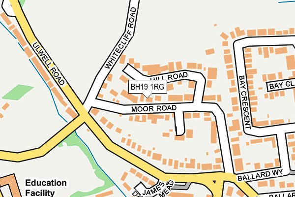 BH19 1RG map - OS OpenMap – Local (Ordnance Survey)