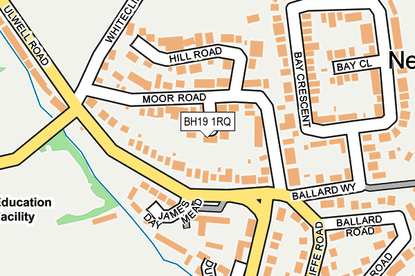 BH19 1RQ map - OS OpenMap – Local (Ordnance Survey)