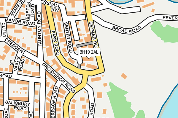 BH19 2AL map - OS OpenMap – Local (Ordnance Survey)