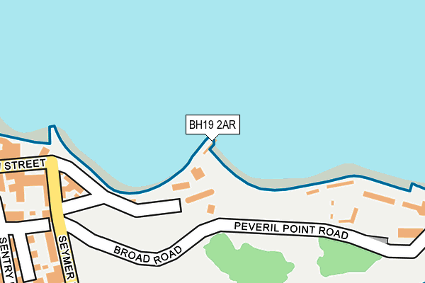 BH19 2AR map - OS OpenMap – Local (Ordnance Survey)