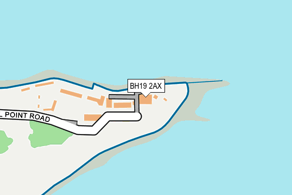 BH19 2AX map - OS OpenMap – Local (Ordnance Survey)