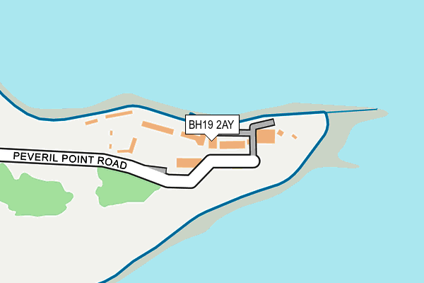 BH19 2AY map - OS OpenMap – Local (Ordnance Survey)