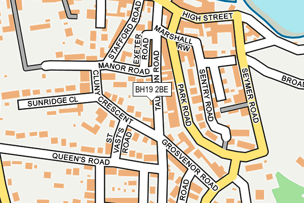 BH19 2BE map - OS OpenMap – Local (Ordnance Survey)