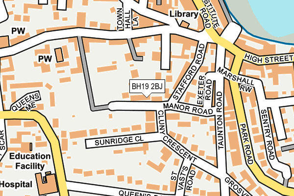 BH19 2BJ map - OS OpenMap – Local (Ordnance Survey)
