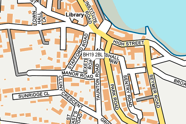 BH19 2BL map - OS OpenMap – Local (Ordnance Survey)