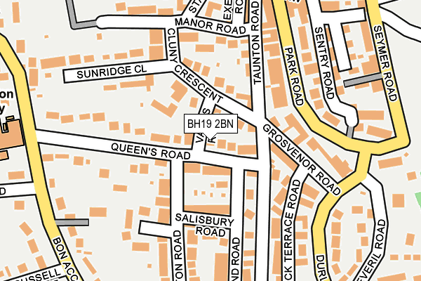 BH19 2BN map - OS OpenMap – Local (Ordnance Survey)